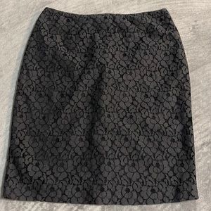 NWT New York & Company Black Floral Lace Skirt